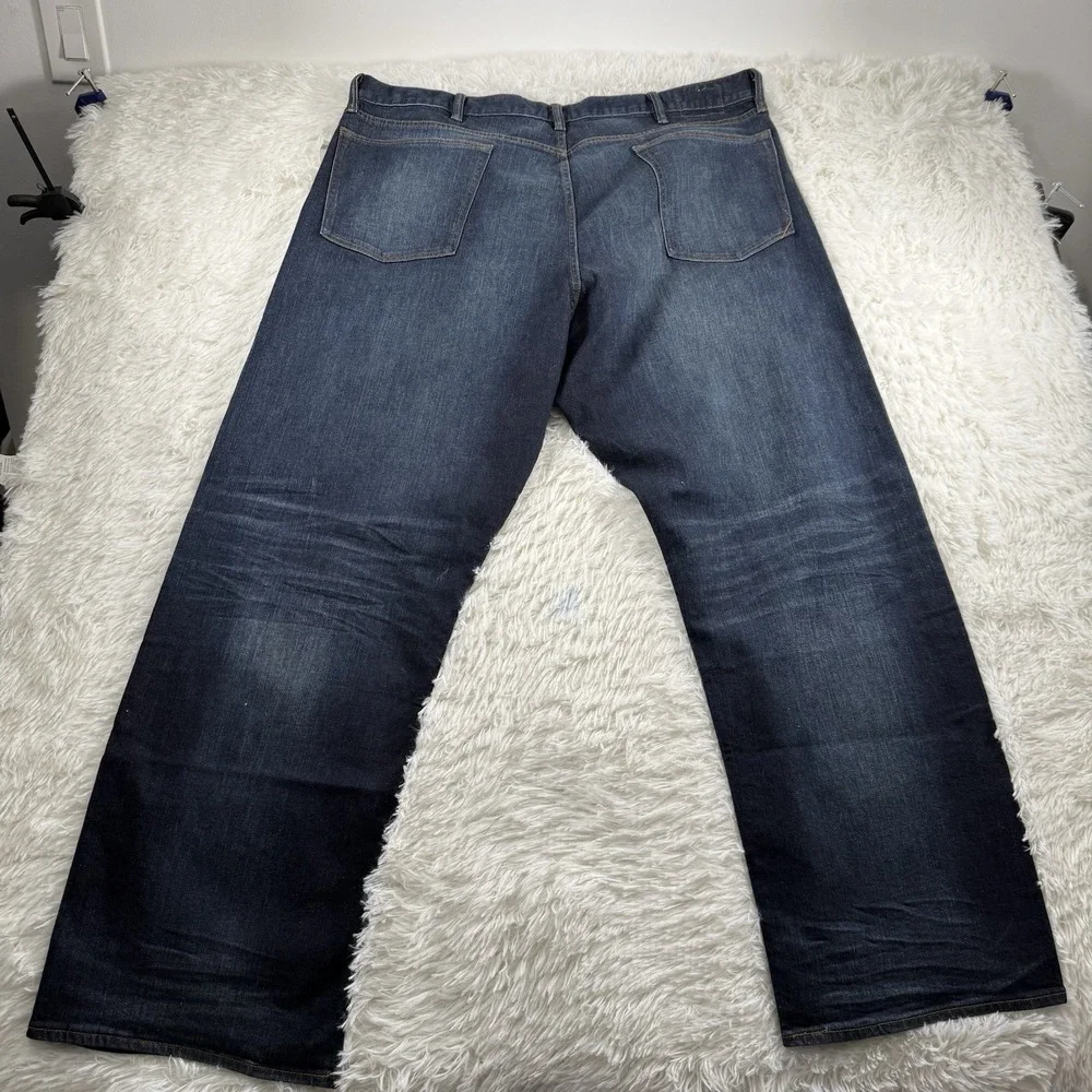 Banana Republic Straight Fit Jeans Mens Size 44x32 Indigo Preppy Casual Fade NWT